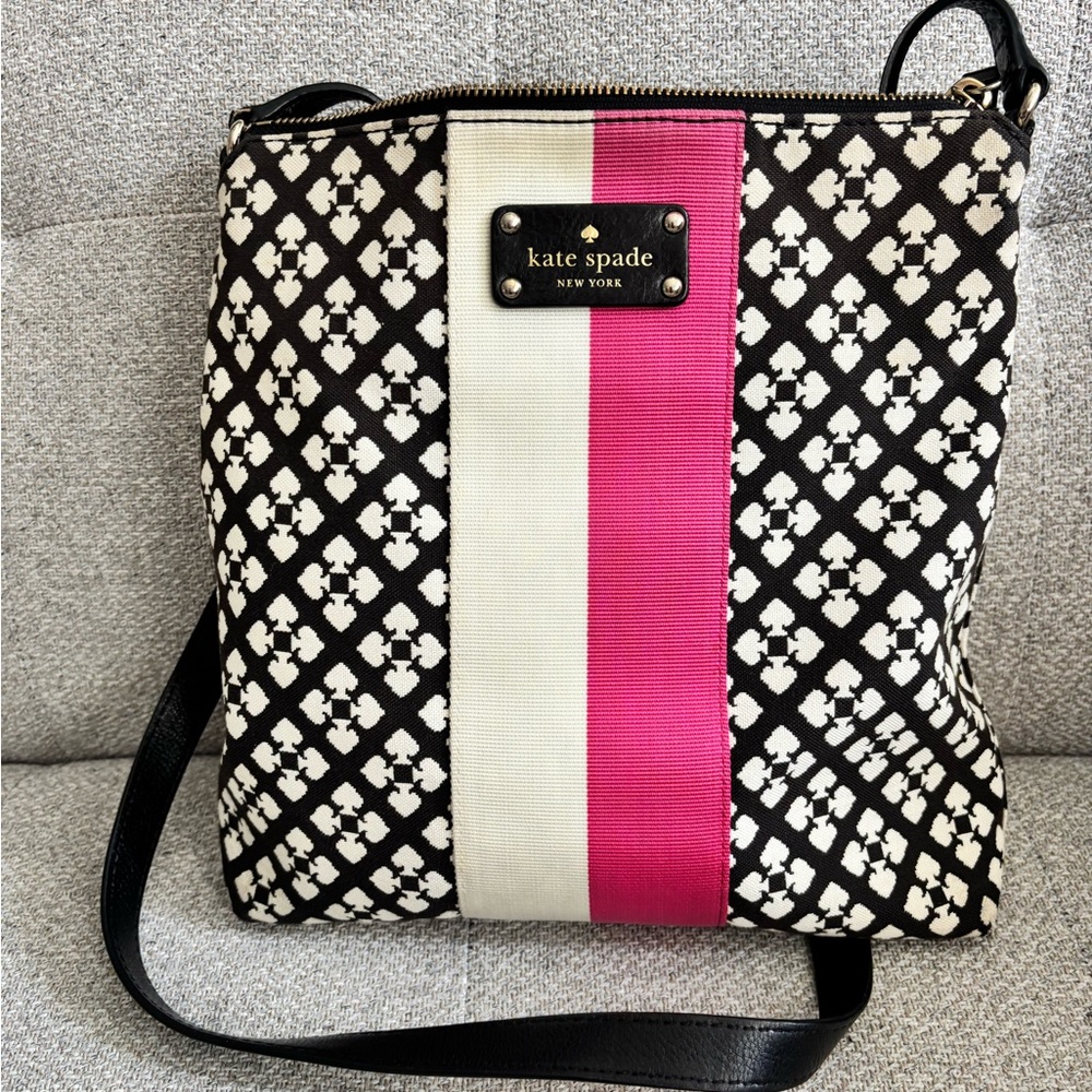 Kate Spade Black and Pink Geometric Crossbody Bag
